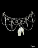 Steel Deer Tooth Choker