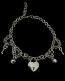 Steel Heart Lock Chainmail Choker