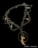 Steel Mink Jaw + Raccoon Teeth Frenzy Chainmail Choker