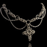 Steel Cross Chainmail Choker