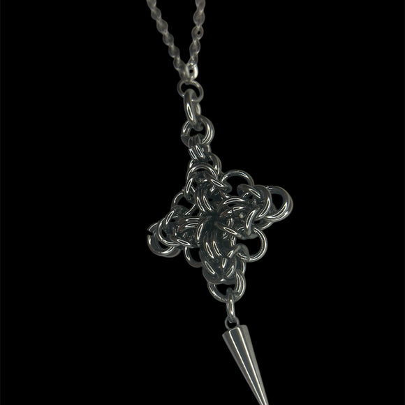 Steel Caramel Chainmail Necklace