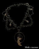 Steel Mink Jaw + Raccoon Teeth Frenzy Chainmail Choker