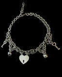 Steel Heart Lock Chainmail Choker
