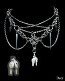 Steel Corset Deer Tooth Choker