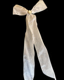 Deer Tooth White Glitter Barrette