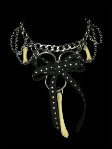 Steel Dahlia Choker Necklace