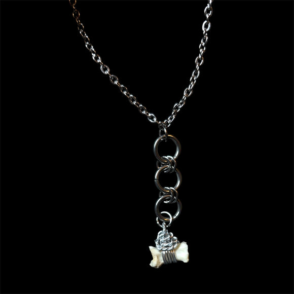 Steel Cat Tail Bone Necklace #N33