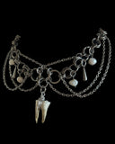Steel Boar and Pearl Apparition Chainmail Choker