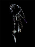 Crow Trinket Amethyst Ear Cuff #C4