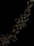 Steel Blue Flower Agate Handmade Chainmail Choker
