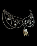 Steel Boar and Pearl Apparition Chainmail Choker