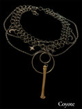 Steel Coyote Foot Bone Celestial Chainmail Choker