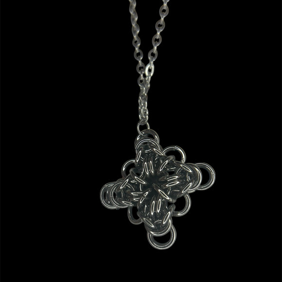Steel Star Chainmail Necklace