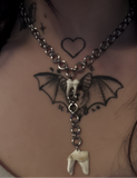 Steel Coyote Tooth Choker Rosary