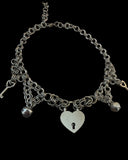 Steel Heart Lock Chainmail Choker