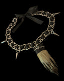 Steel Raccoon Paw Chainmail Ribbon Choker