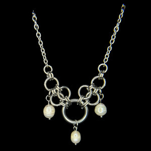 Steel Small Chainmail Necklace