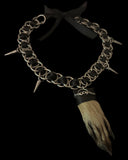 Steel Raccoon Paw Chainmail Ribbon Choker