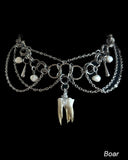 Steel Boar and Pearl Apparition Chainmail Choker