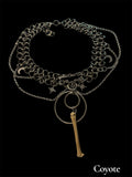 Steel Coyote Foot Bone Celestial Chainmail Choker