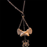 Steel Cat Vert Dangle Necklace #N39