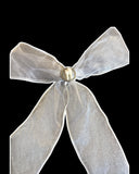 Deer Tooth White Glitter Barrette