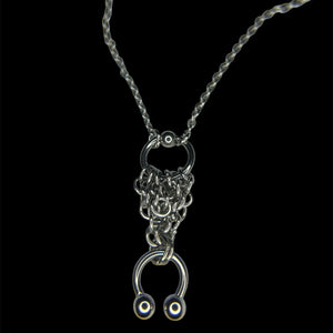 Steel Pierced Tier Necklace