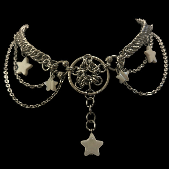 Steel Stargirl Freshwater Pearl Choker