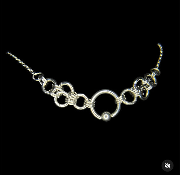 Steel Mini Arcane Chainmail Necklace