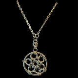 Steel Flower Chainmail Necklace