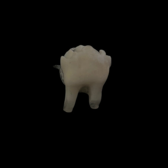 Steel Adjustable Plain Deer Tooth Ring #R2