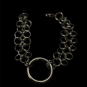 Steel Chainmail O Ring Bracelet #B6