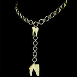 Steel Coyote Tooth Choker Rosary