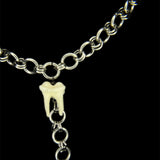 Steel Coyote Tooth Choker Rosary