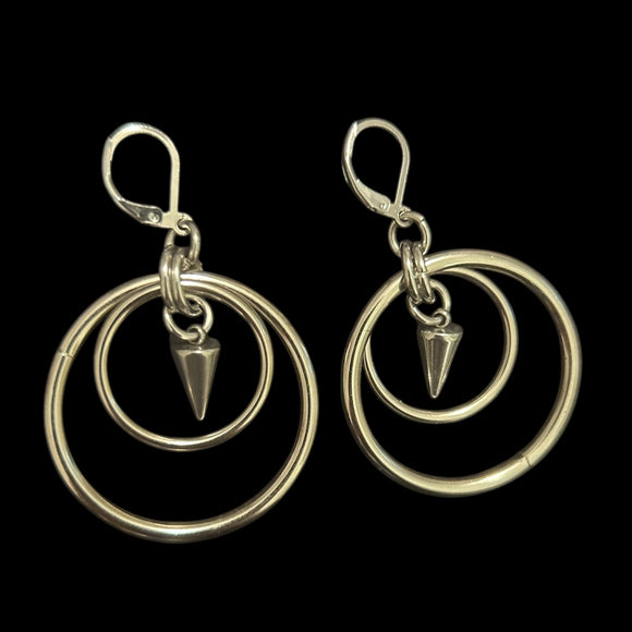 Steel Spiked Hoop Earrings #E22