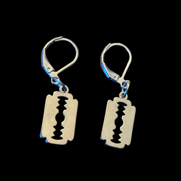 Steel Razor Blade Earrings