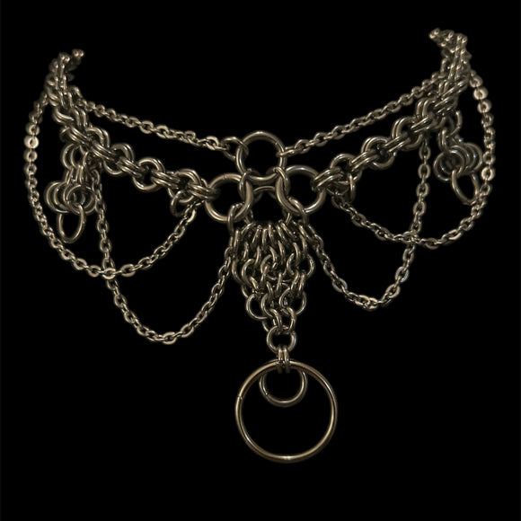 Steel Corset Infinite Circles Choker