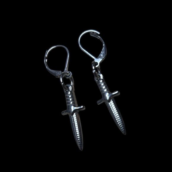 Steel Mini Dagger Earrings