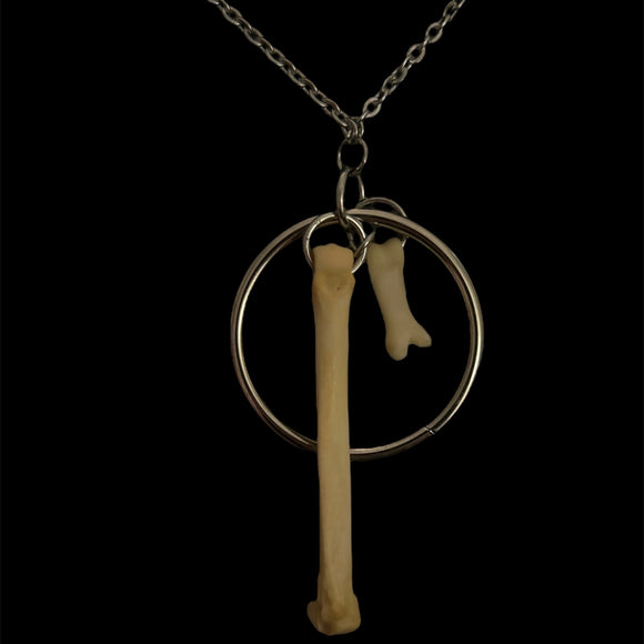 Steel Coyote Foot and Toe Necklace #N06
