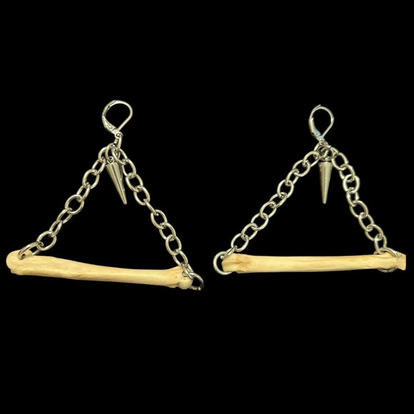 Steel Coyote Foot Earrings #E16
