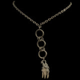 Steel Circle Raccoon Necklace #N13