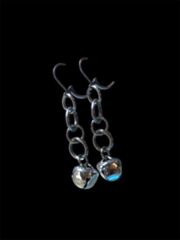 Steel Jingle Bell Earrings