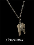 Initial Deer Tooth Necklace