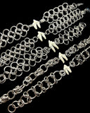 Steel Chainmail Coyote Tooth Bracelet