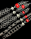 Steel Chainmail Coyote Tooth Bracelet