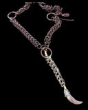 Steel Coyote Tooth Chainmail Rosary