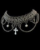 Steel Savior Pearl Chainmail Choker