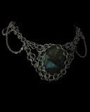 Steel Labradorite Chainmail Choker