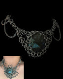 Steel Labradorite Chainmail Choker