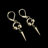 Steel Beaded Spike Earrings